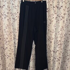 Adidas Black Pants with Gray Stripes